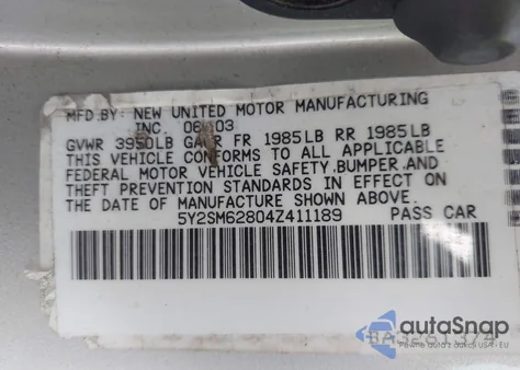 2004 Pontiac Vibe from USA, damaged, VIN 5Y2SM62804Z411189